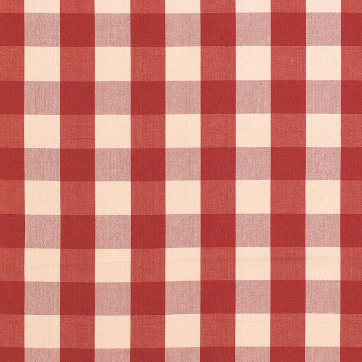 Camden Cotton Check Red 63034 by Schumacher Fabric Chroma Sp14 3.0" - Fabric Carolina -