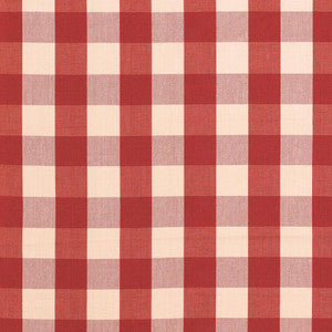 Camden Cotton Check Red 63034 by Schumacher Fabric