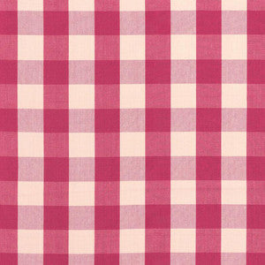 Camden Cotton Check Raspberry 63035 by Schumacher Fabric