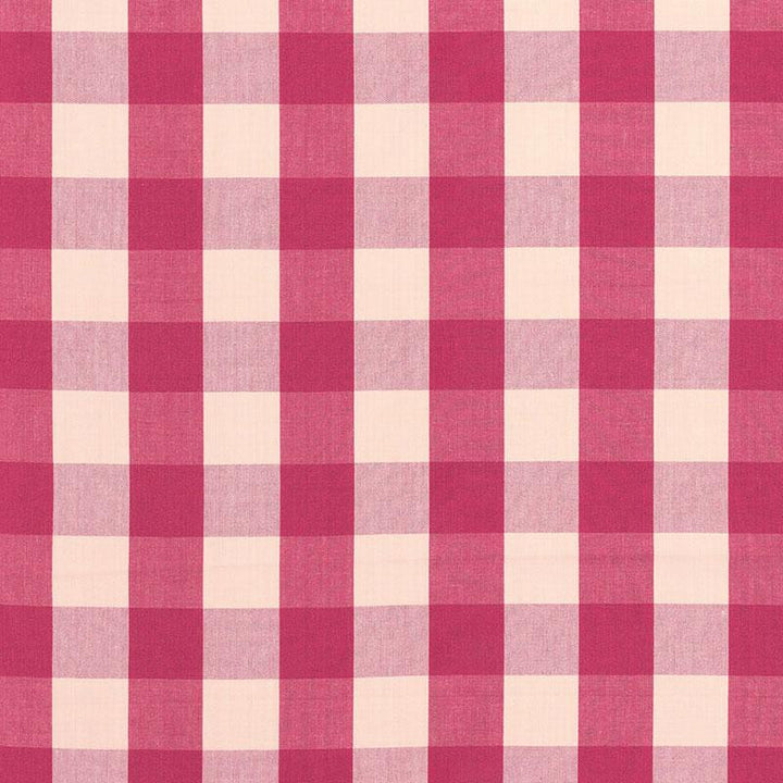 Camden Cotton Check Raspberry 63035 by Schumacher Fabric Chroma Sp14 3.0" - Fabric Carolina -