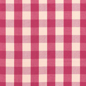 Camden Cotton Check Raspberry 63035 by Schumacher Fabric