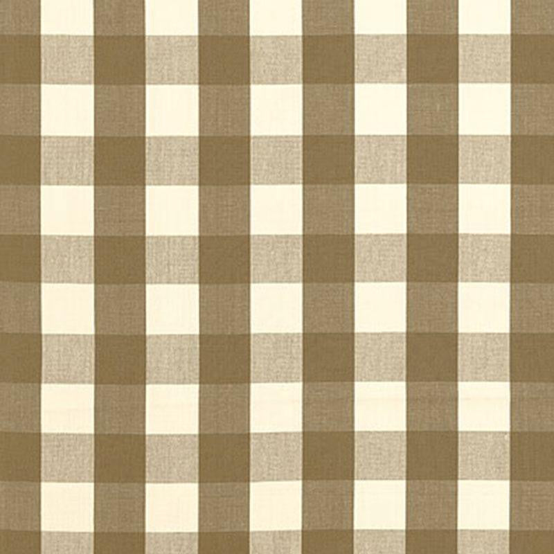 Camden Cotton Check Mocha 63040 by Schumacher Designer Fabric Revisits Of Popular Patterns 3.0" - Swanky Fabrics -