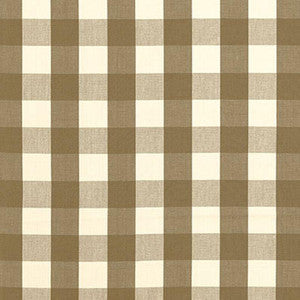 Camden Cotton Check Mocha 63040 by Schumacher Fabric