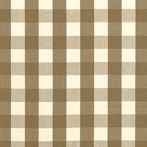 Camden Cotton Check Mocha 63040 by Schumacher Fabric