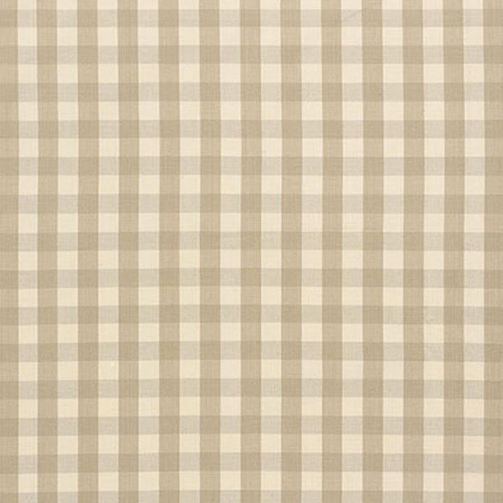Elton Cotton Check Beige 63051 by Schumacher Designer Fabric Revisits Of Popular Patterns 1.25" - Swanky Fabrics -