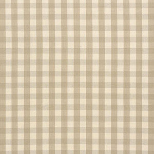 Elton Cotton Check Beige 63051 by Schumacher Fabric