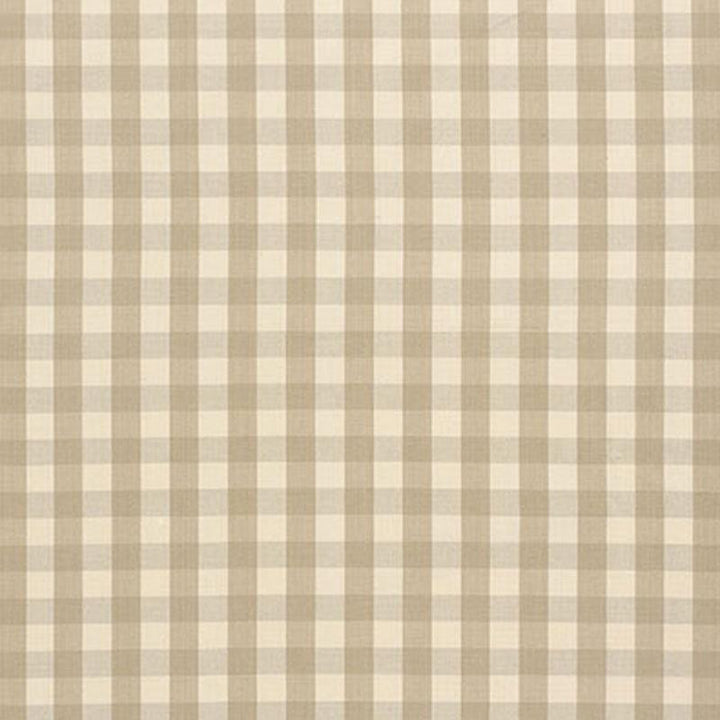 Elton Cotton Check Beige 63051 by Schumacher Fabric Revisits Of Popular Patterns 1.25" - Fabric Carolina -