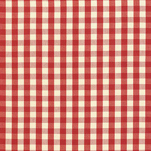 Elton Cotton Check Red 63054 by Schumacher Fabric