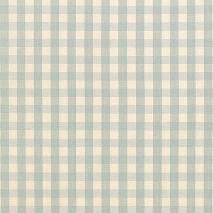 Elton Cotton Check Aqua 63057 by Schumacher Fabric Revisits Of Popular Patterns 1.25" - Fabric Carolina -