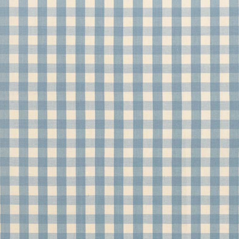 Elton Cotton Check Chambray 63058 by Schumacher Designer Fabric Revisits Of Popular Patterns 1.25" - Swanky Fabrics -