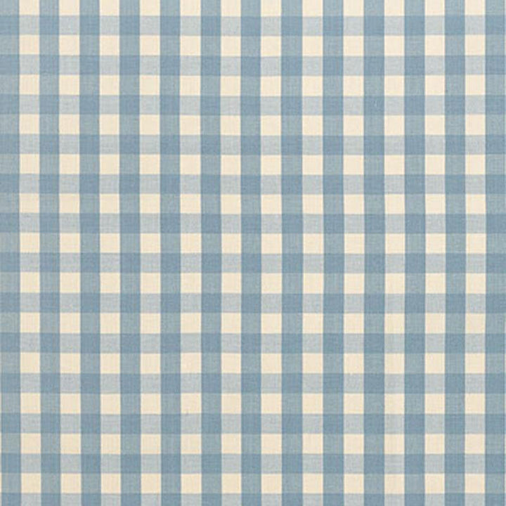 Elton Cotton Check Chambray 63058 by Schumacher Designer Fabric Revisits Of Popular Patterns 1.25" - Swanky Fabrics -