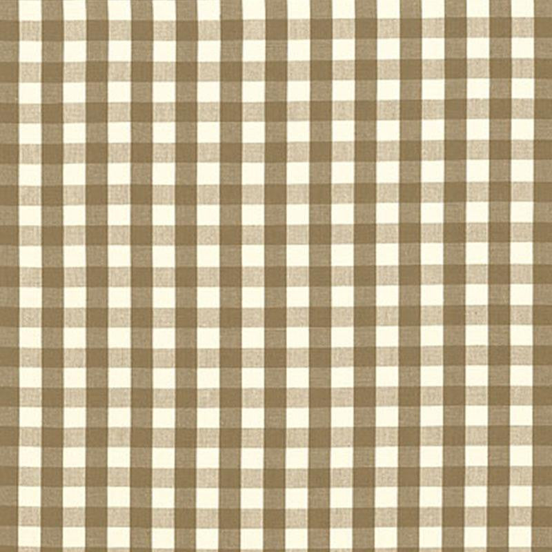 Elton Cotton Check Mocha 63060 by Schumacher Fabric Revisits Of Popular Patterns 1.25" - Fabric Carolina -