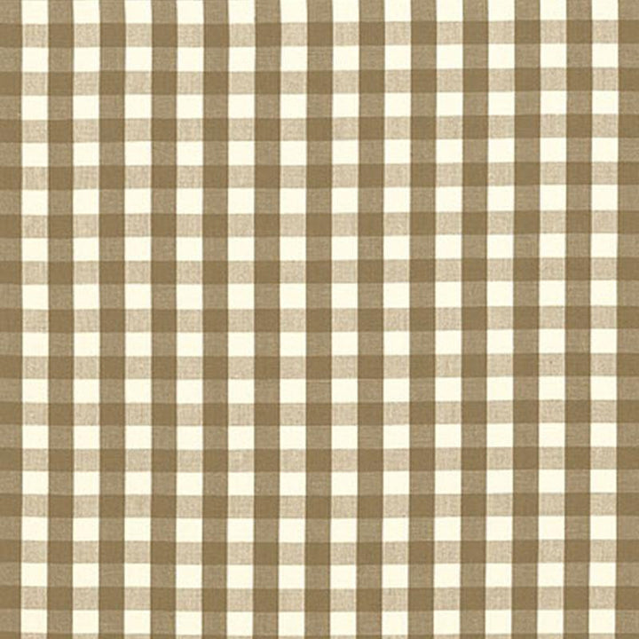 Elton Cotton Check Mocha 63060 by Schumacher Fabric Revisits Of Popular Patterns 1.25" - Fabric Carolina -
