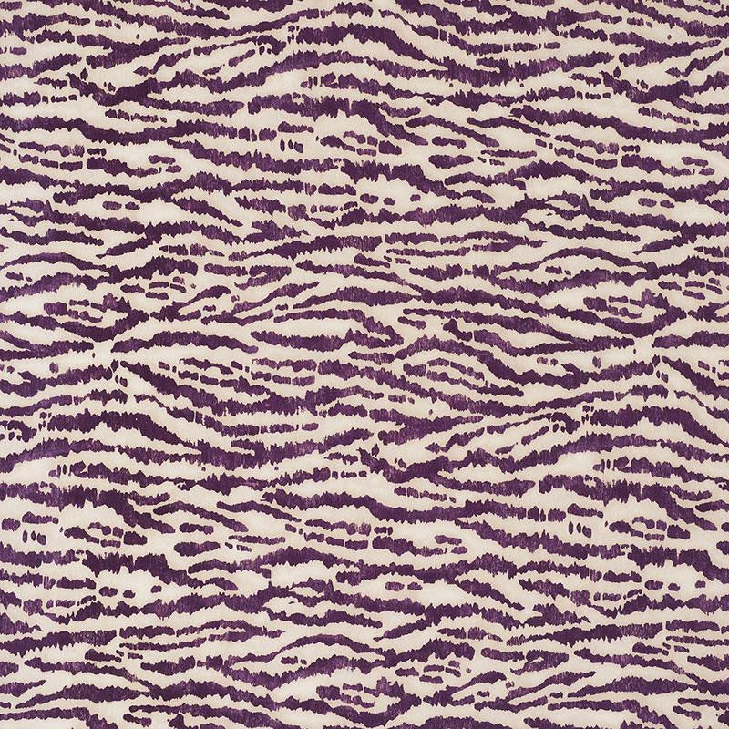 Animaux Eggplant 176374 by Schumacher Fabric Animal Prints & Wovens 27.0" - Fabric Carolina -
