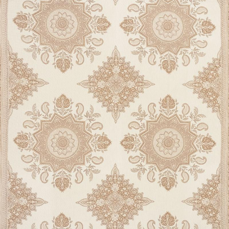 Montecito Medallion Neutral 176480 by Schumacher Fabric Mark D. Sikes 54.0" - Fabric Carolina -