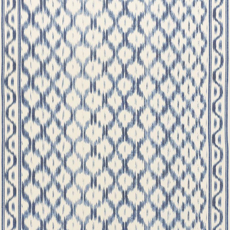Santa Monica Ikat Indigo 176502 by Schumacher Fabric Mark D. Sikes 52.75" - Fabric Carolina -