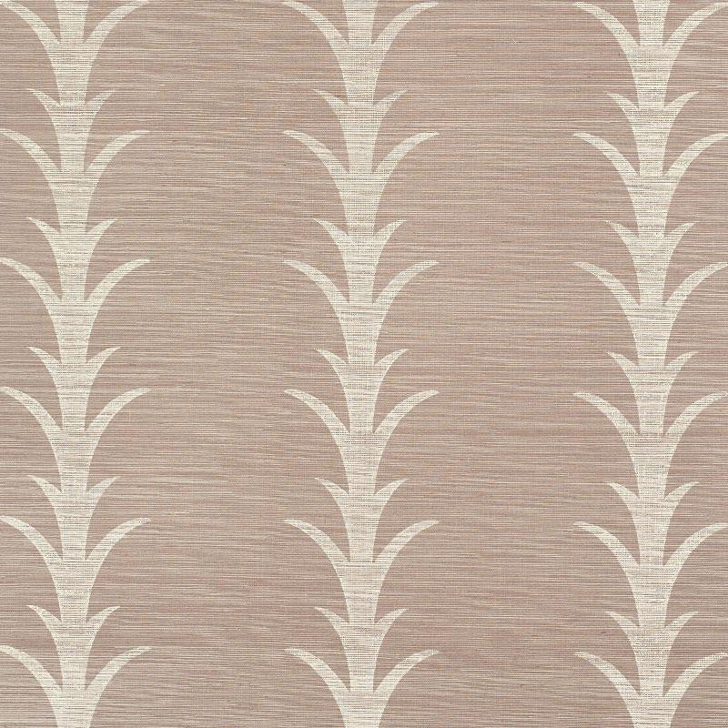 Acanthus Stripe Sisal Haze 5006055 by Schumacher Wallpaper Shangri-La 11.38" - Fabric Carolina -