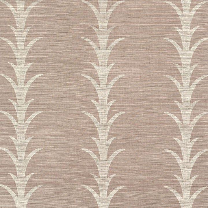Acanthus Stripe Sisal Haze 5006055 by Schumacher Wallpaper Shangri-La 11.38" - Fabric Carolina -