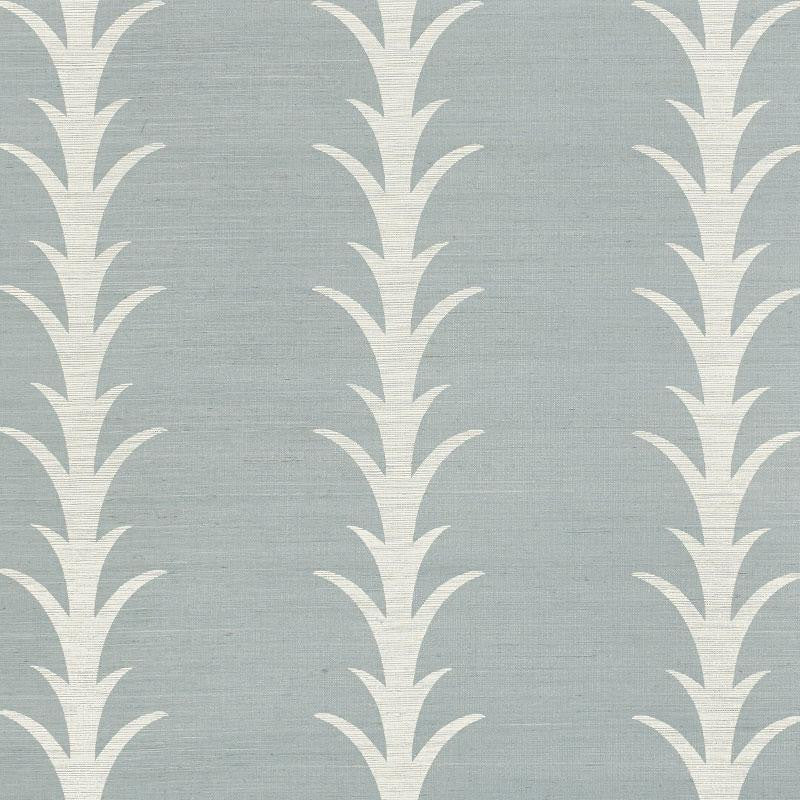 Acanthus Stripe Sisal Chambray 5006056 by Schumacher Designer Wallpaper Shangri-La 11.38" - Swanky Fabrics -