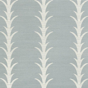 Acanthus Stripe Sisal Chambray 5006056 by Schumacher Wallpaper
