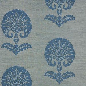 Ottoman Flower Sisal Mineral 5008211 by Schumacher Wallpaper