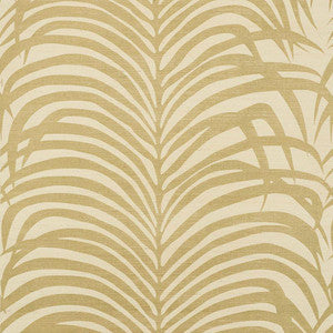Zebra Palm Sisal Gold On Ivory 5008220 by Schumacher Wallpaper