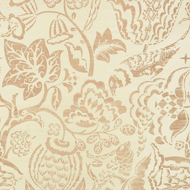 Uccello Sisal Blush 5008260 by Schumacher Designer Wallpaper Shangri-La 34.0" - Swanky Fabrics -