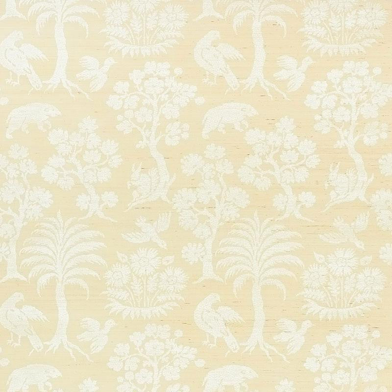 Woodland Silhouette Sisal Ivory 5008280 by Schumacher Wallpaper Shangri-La 16.75" - Fabric Carolina -