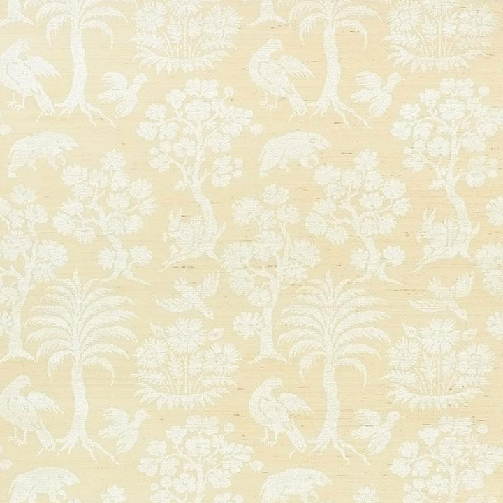 Woodland Silhouette Sisal Ivory 5008280 by Schumacher Wallpaper Shangri-La 16.75" - Fabric Carolina -