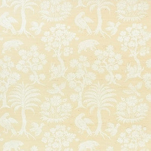 Woodland Silhouette Sisal Ivory 5008280 by Schumacher Wallpaper