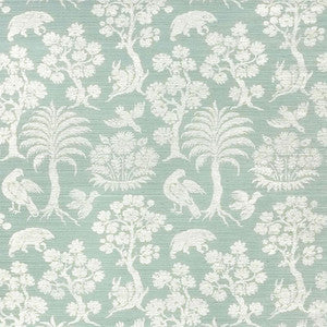Woodland Silhouette Sisal Sky 5008284 by Schumacher Wallpaper