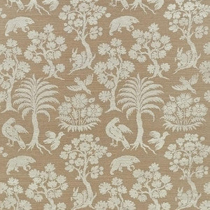 Woodland Silhouette Sisal Mocha 5008283 by Schumacher Wallpaper