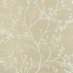 Twiggy Sisal Fog 5008291 by Schumacher Wallpaper