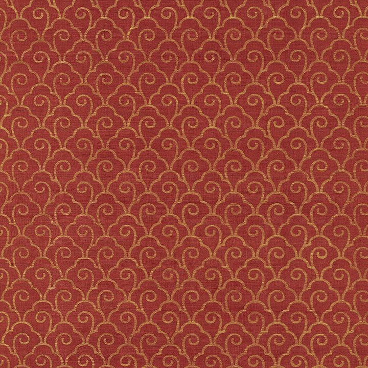 Scallop Filigree Sisal Gold On Lacquer 5008302 by Schumacher Wallpaper Shangri-La 3.75" - Fabric Carolina -