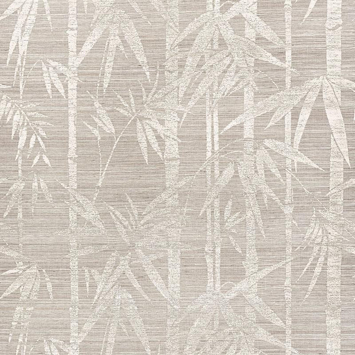 Les Bambous Sisal Fog 5008311 by Schumacher Wallpaper Shangri-La 33.5" - Fabric Carolina -