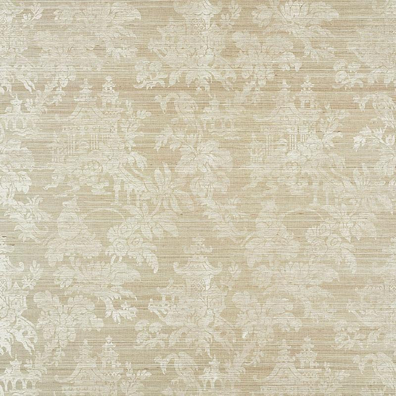 Brighton Sisal Fog 5008321 by Schumacher Wallpaper Shangri-La 16.62" - Fabric Carolina -