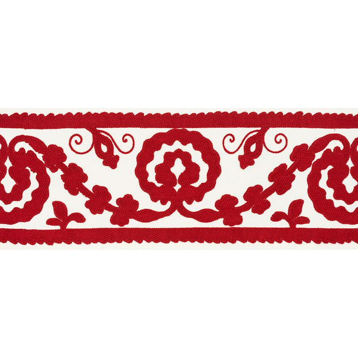 Ashbury Tape Red 70593 by Schumacher Trim Couture Trims - Fabric Carolina -