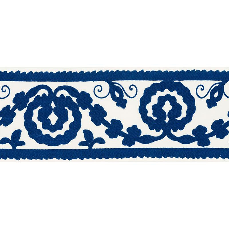 Ashbury Tape Blue 70594 by Schumacher Designer Trim Couture Trims - Swanky Fabrics -