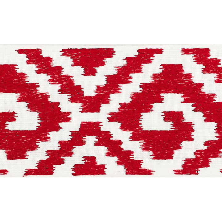 Fillmore Tape Red 70605 by Schumacher Designer Trim Couture Trims 7.62" - Swanky Fabrics -