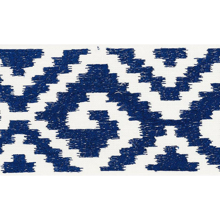 Fillmore Tape Blue 70606 by Schumacher Designer Trim Couture Trims 7.62" - Swanky Fabrics -