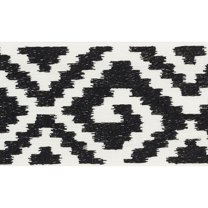 Fillmore Tape Black 70608 by Schumacher Trim Couture Trims 7.62" - Fabric Carolina -