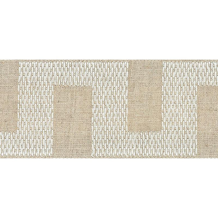 Matrix Tape Natural 70610 by Schumacher Designer Trim Happy Together 3.75" - Swanky Fabrics -