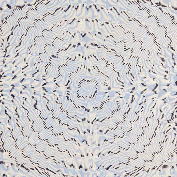 Feather Bloom Sisal Two Blues 5006071 by Schumacher Designer Wallpaper Celerie Kemble 34.0" - Swanky Fabrics -