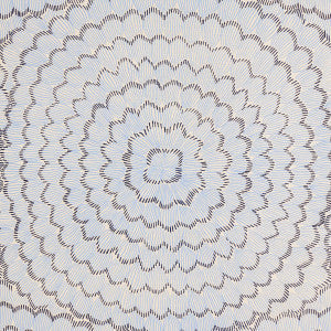 Feather Bloom Sisal Two Blues 5006071 by Schumacher Wallpaper