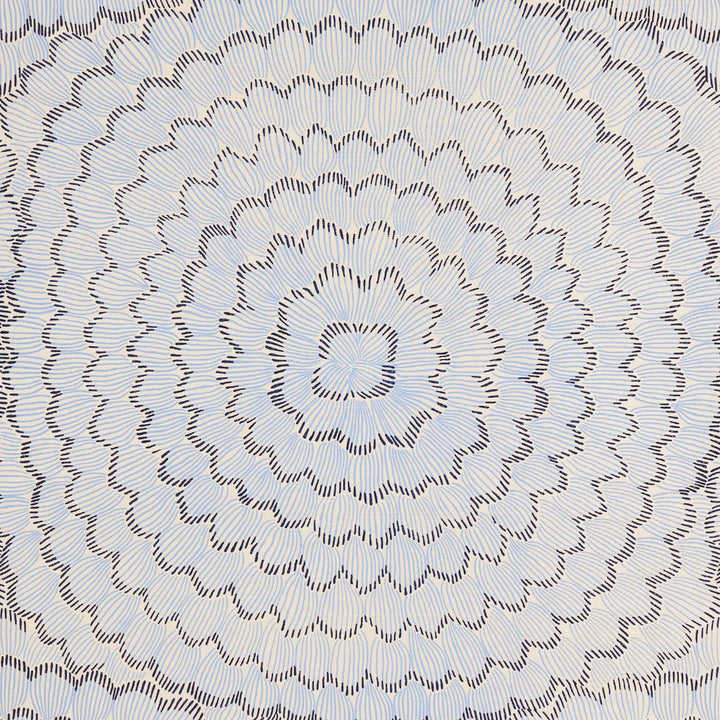 Feather Bloom Sisal Two Blues 5006071 by Schumacher Wallpaper Celerie Kemble 34.0" - Fabric Carolina -