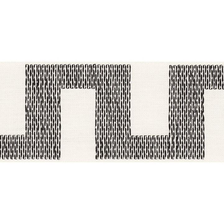 Matrix Tape Black 70618 by Schumacher Designer Trim Happy Together 3.75" - Swanky Fabrics -