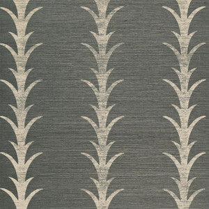 Acanthus Stripe Sisal Shadow 5006050 by Schumacher Wallpaper