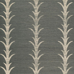 Acanthus Stripe Sisal Shadow 5006050 by Schumacher Wallpaper