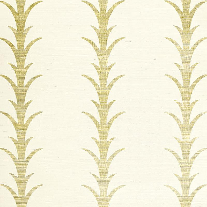 Acanthus Stripe Sisal Filigree 5006051 by Schumacher Wallpaper Celerie Kemble 11.38" - Fabric Carolina -