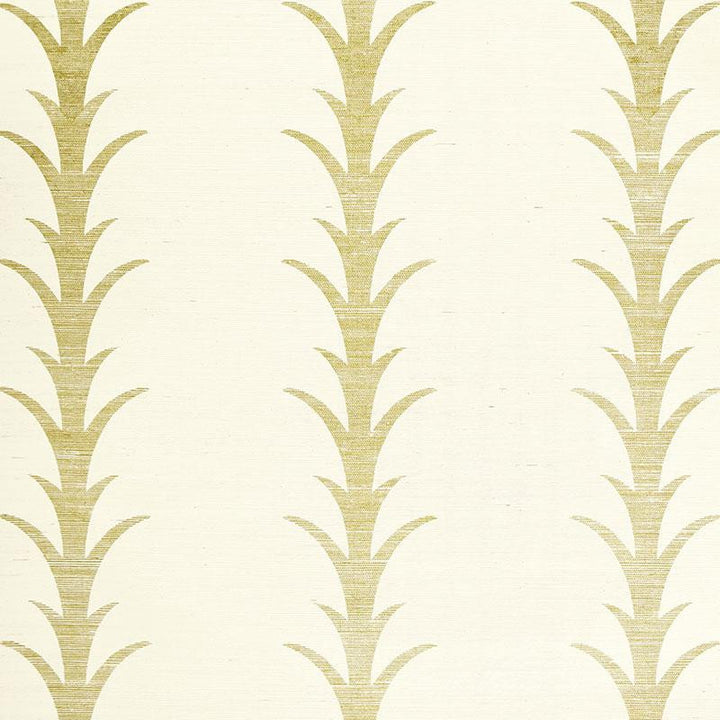 Acanthus Stripe Sisal Filigree 5006051 by Schumacher Wallpaper Celerie Kemble 11.38" - Fabric Carolina -